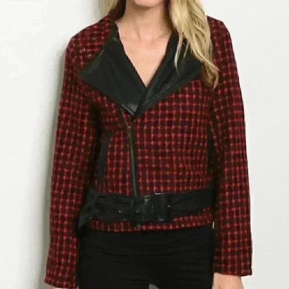 Red & Black Checkered Jacket - Picture 2 of 3
